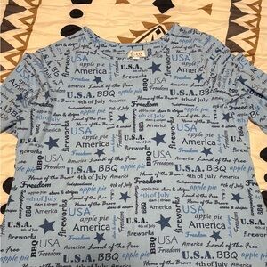 CO Blue USA Print Short Sleeve Tee
